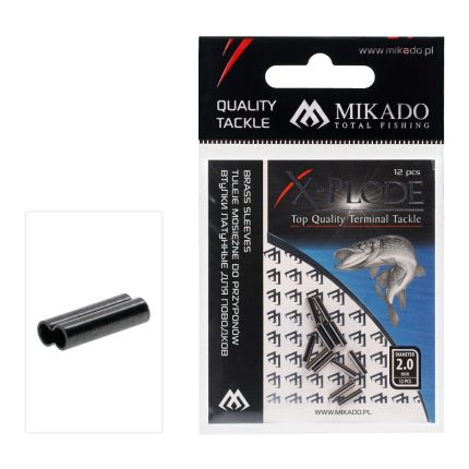 Tuleja Mikado - mosiężna podwójna 0,7x1,5x6 mm - 12 szt.